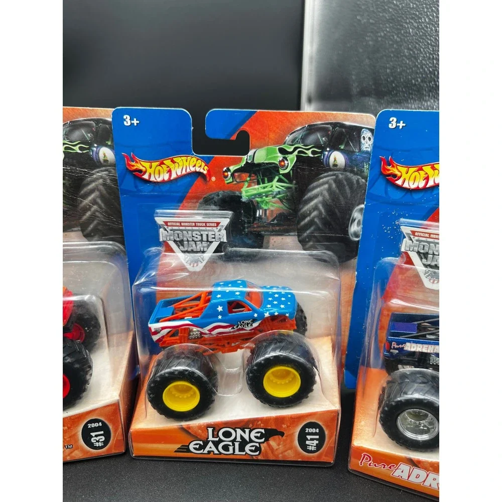 Hot Wheels Monster Jam 2004 Lot of 6 1:64 Die-Cast Trucks Pony Express Backdraft